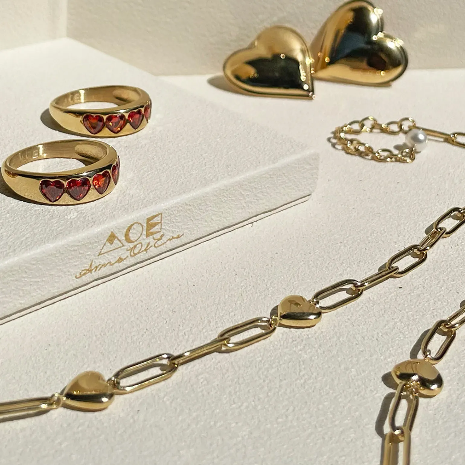 J'adore Gold Ring - Red