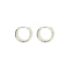 Jett Silver Hoop Earrings
