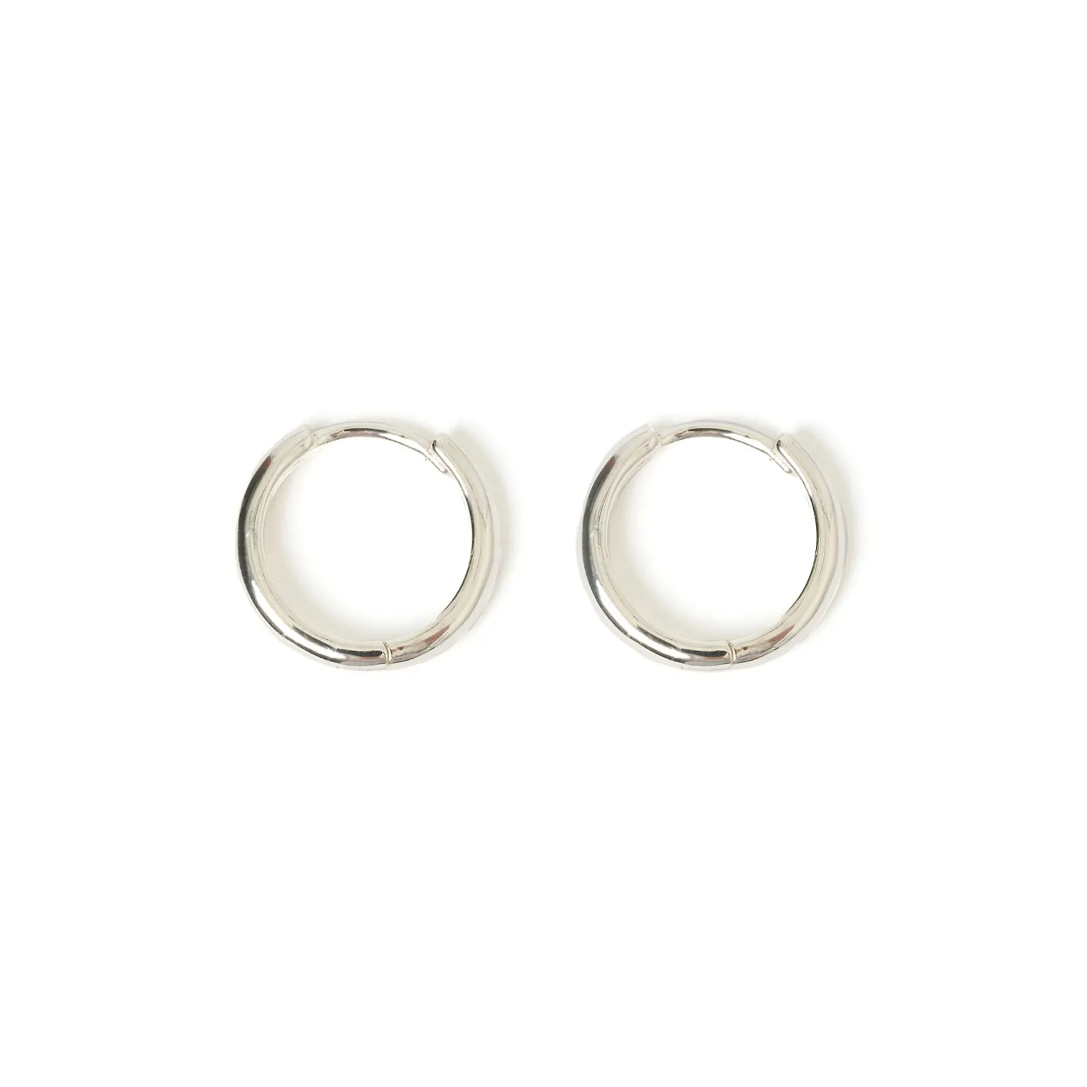Jett Silver Hoop Earrings