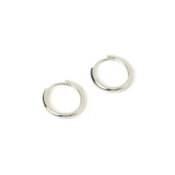 Jett Silver Hoop Earrings
