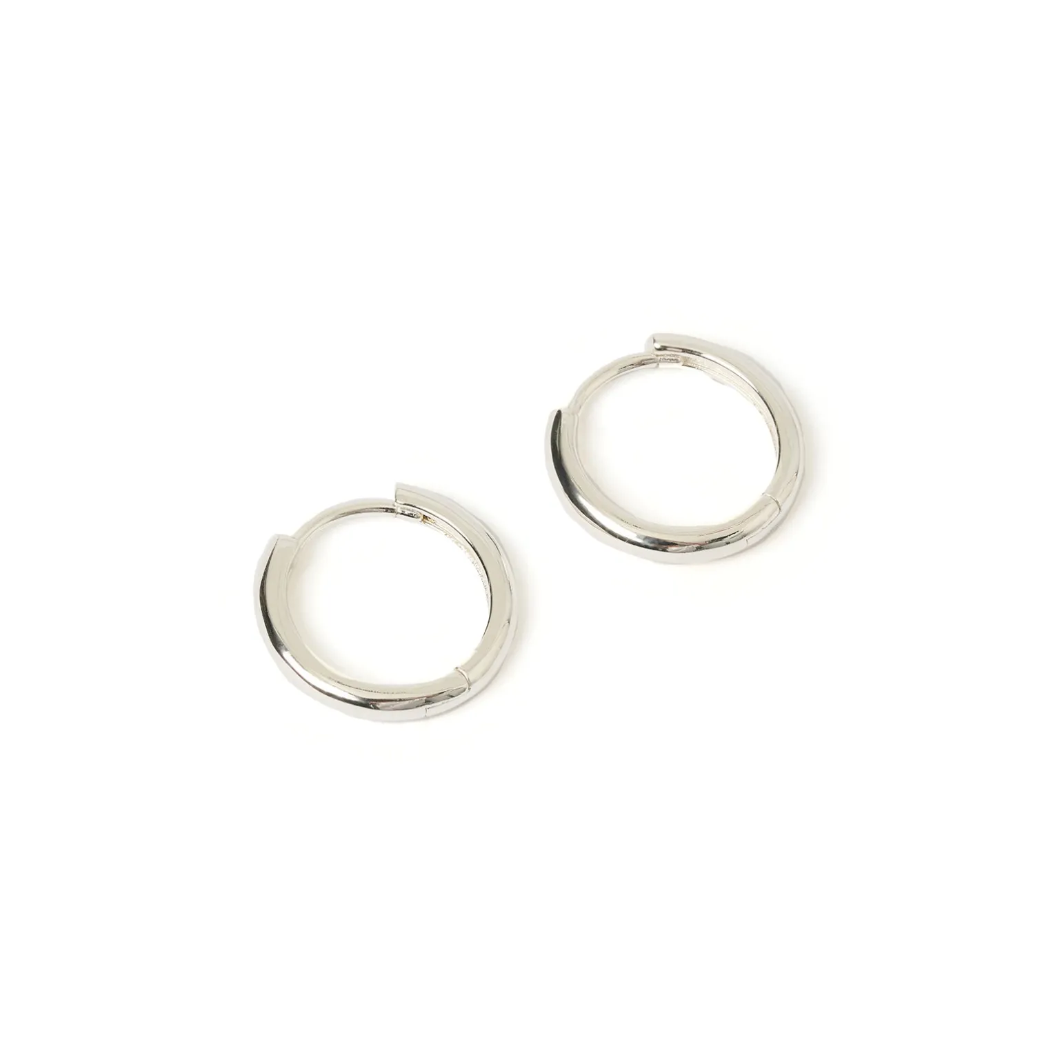 Jett Silver Hoop Earrings