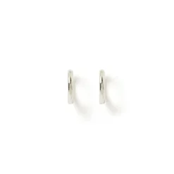 Jett Silver Hoop Earrings