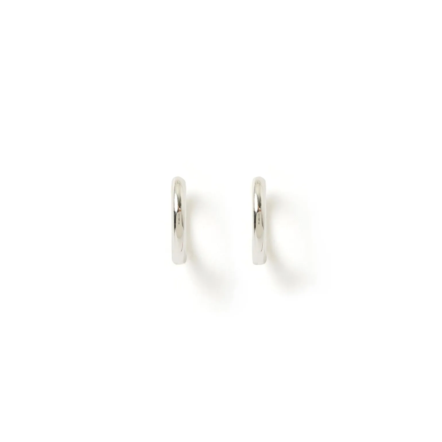 Jett Silver Hoop Earrings