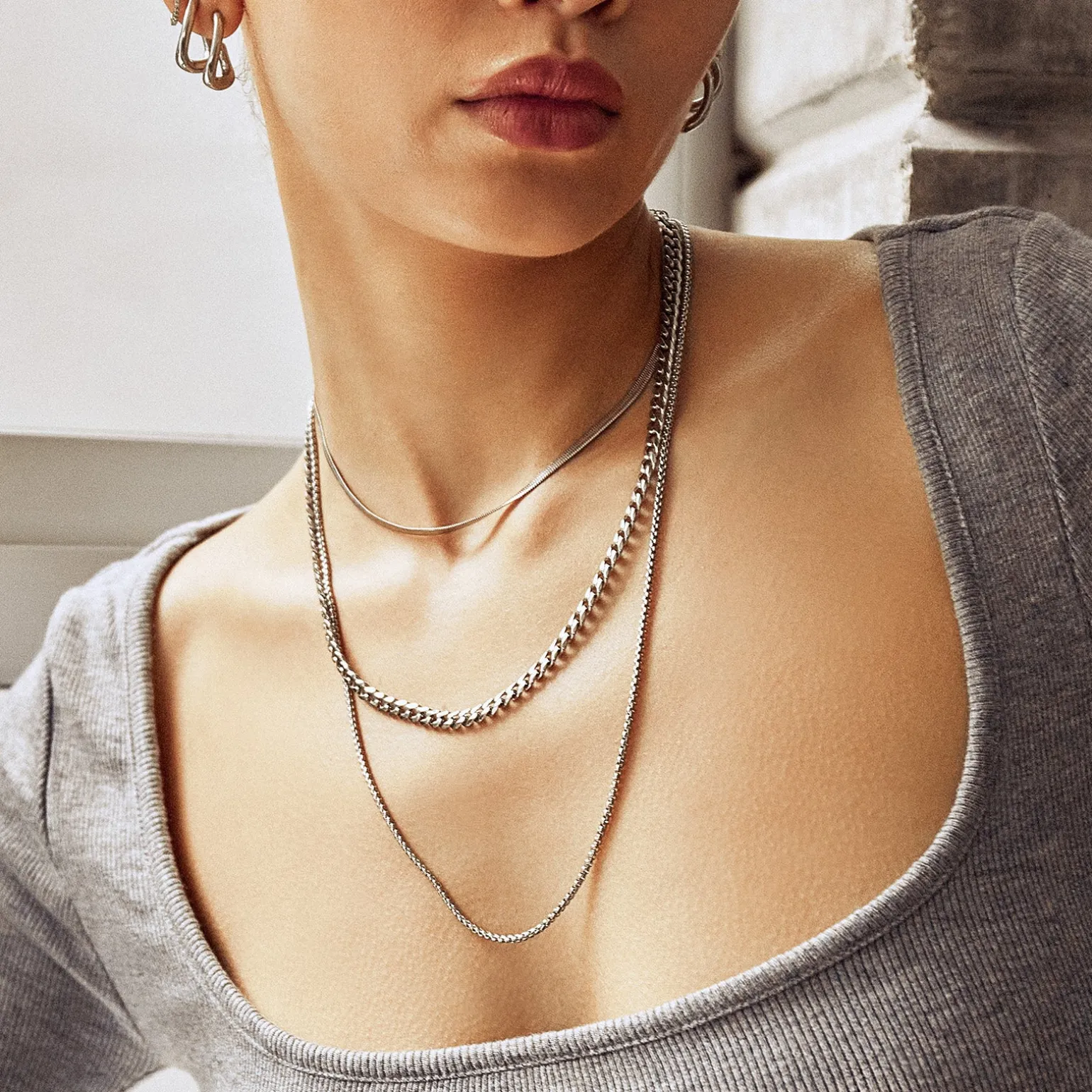 Jude Silver Chain Necklace