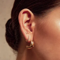 Juelz Hoop Earrings - Stone