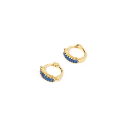 Khloe Gold Earrings - Sapphire