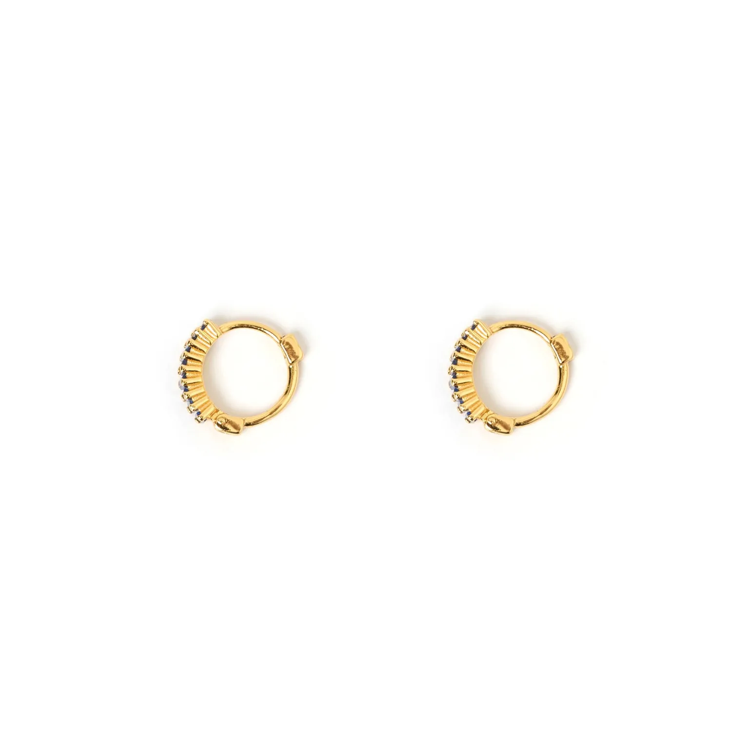 Khloe Gold Earrings - Sapphire