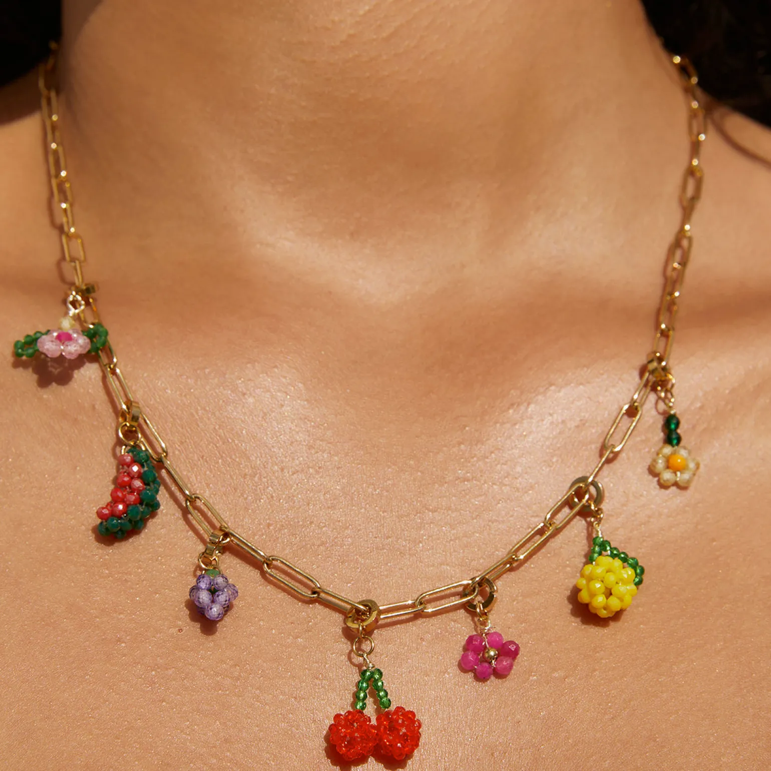 Lemon Beaded Charm