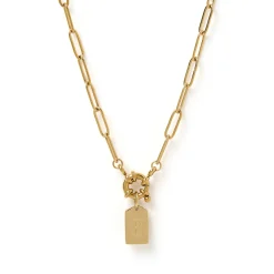 Letter Gold Tag Necklace