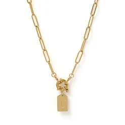 Letter Gold Tag Necklace