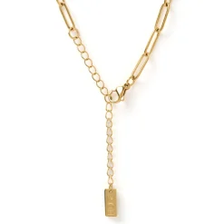 Letter Gold Tag Necklace