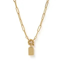 Letter Gold Tag Necklace