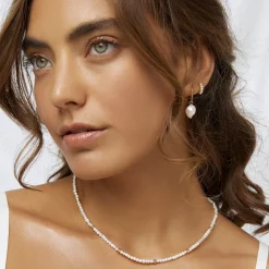 Lucia Pearl and Gold Necklace