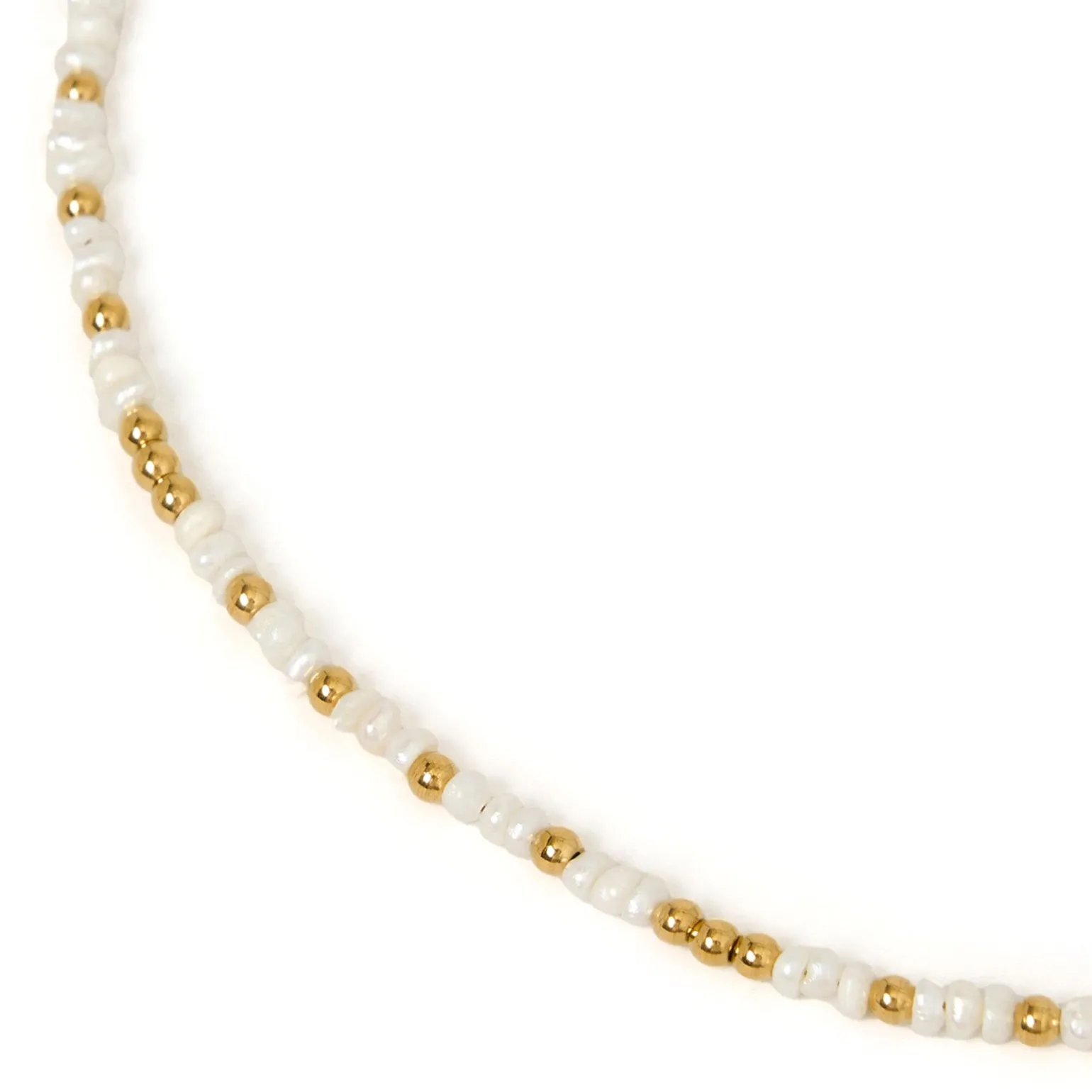 Lucia Pearl and Gold Necklace