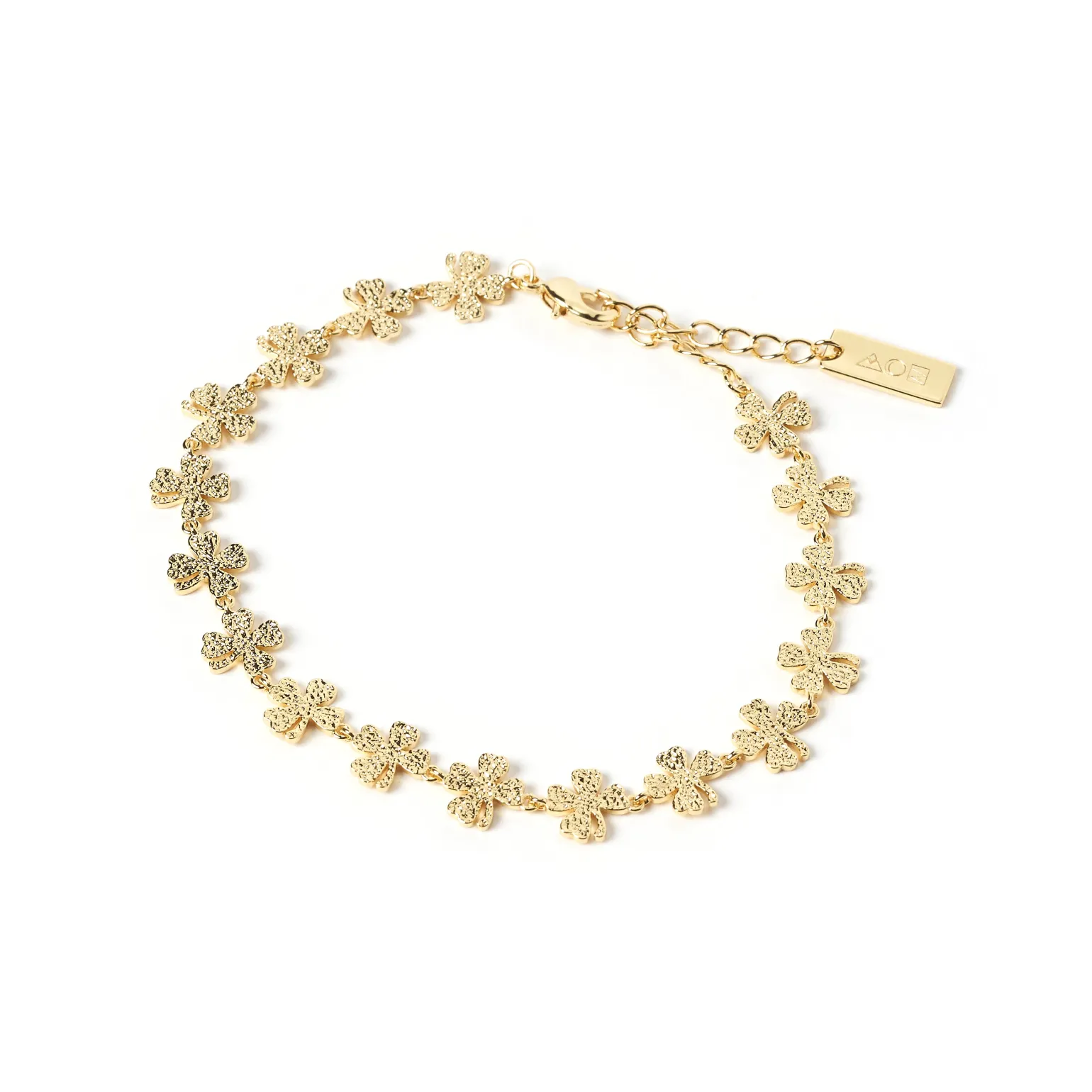 Lucky Charm Gold Clover Bracelet