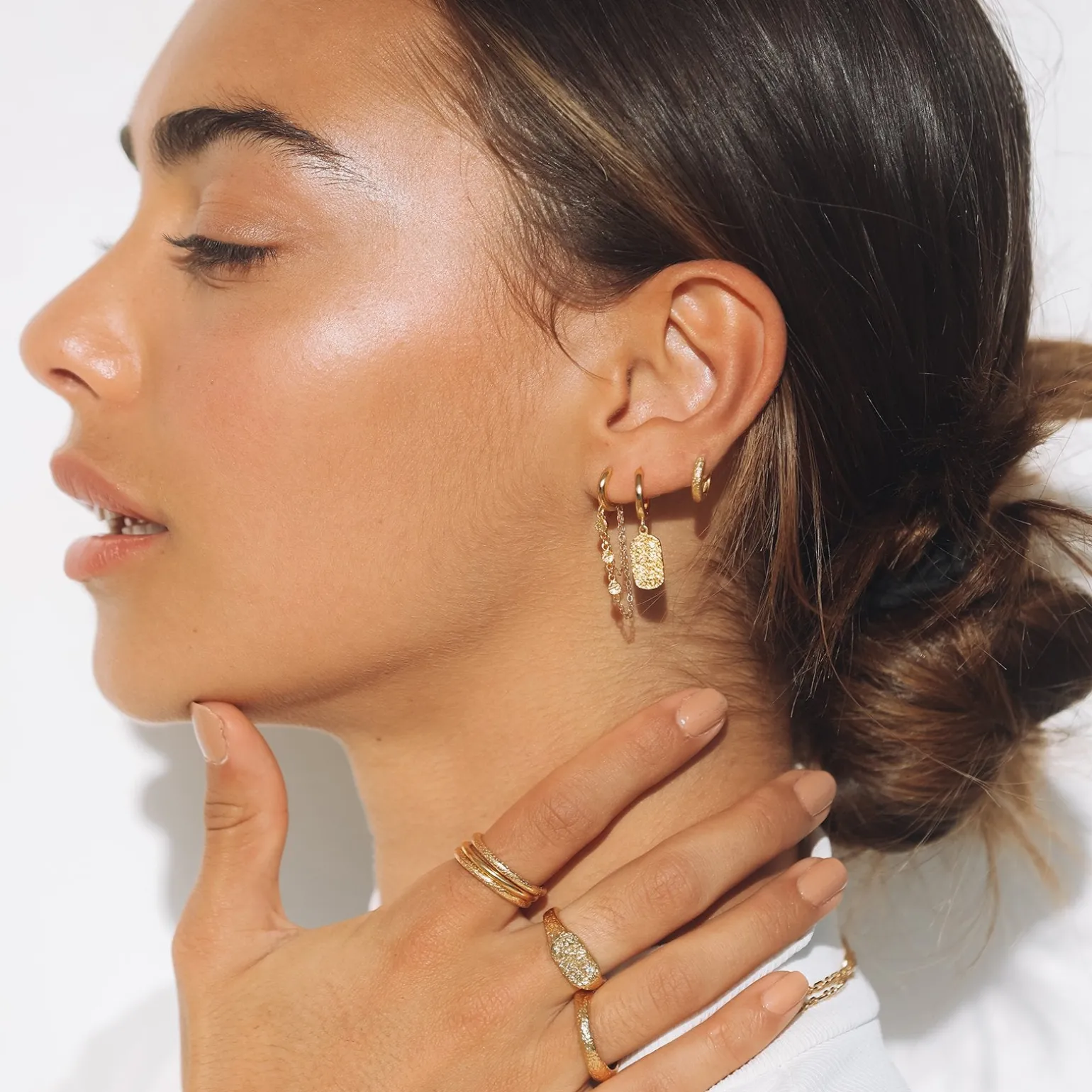 Luka Gold Huggie Earrings