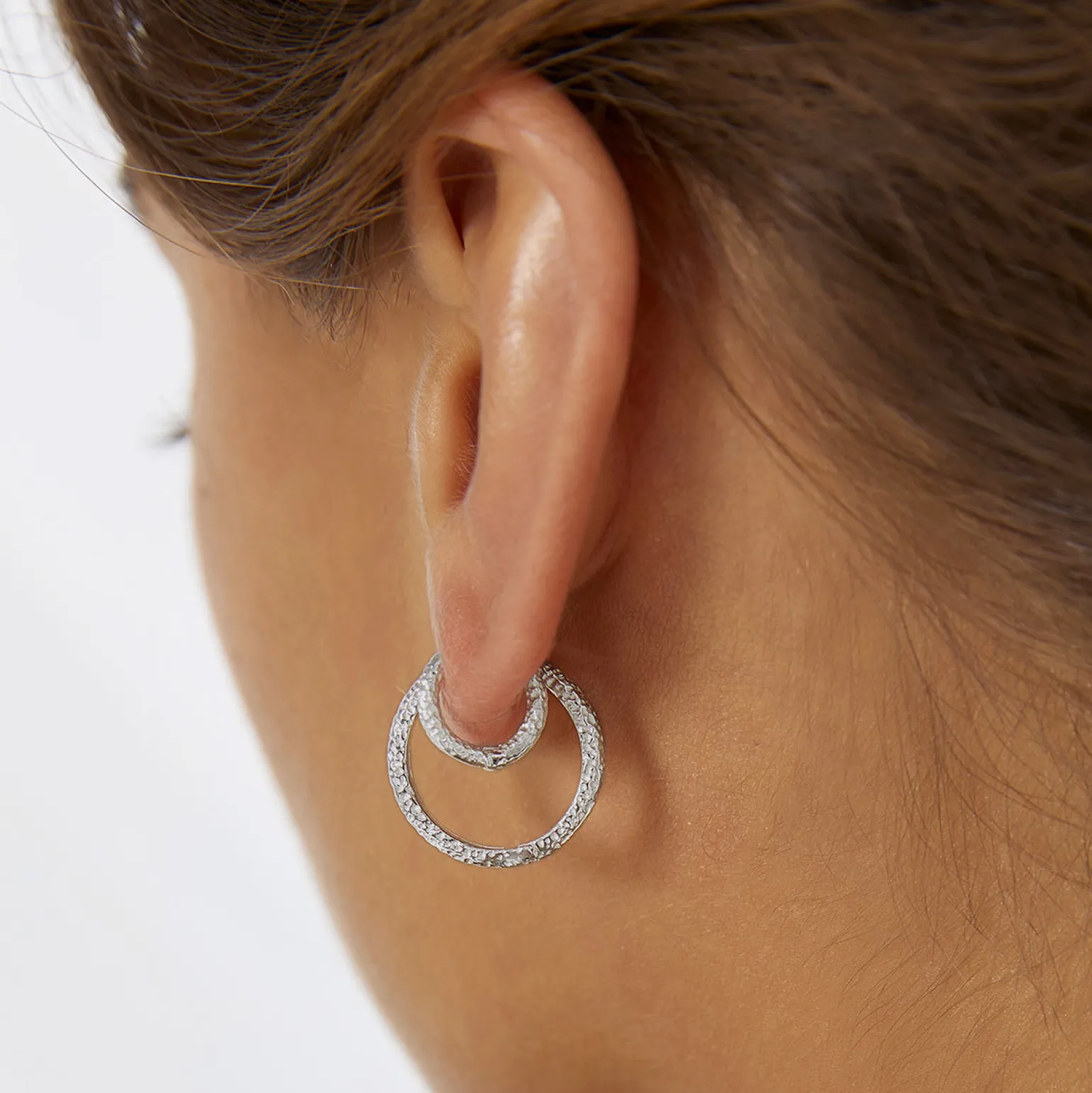 Luka Silver Huggie Earrings