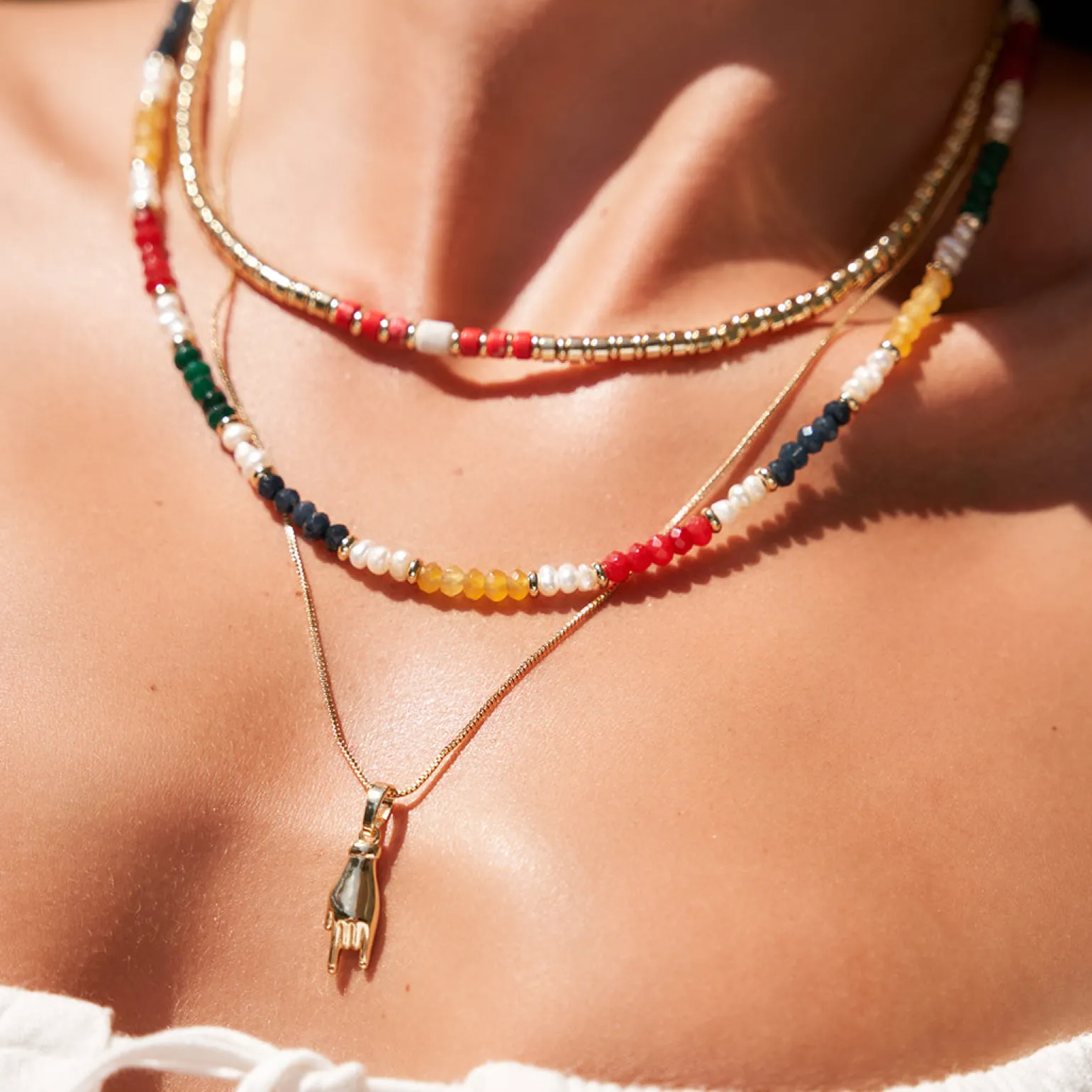 Mano Gold Charm Necklace