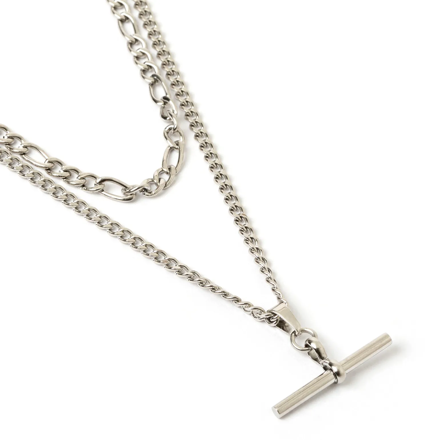 Marcella Double Stack Silver Necklace