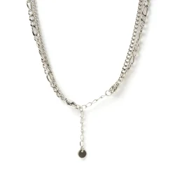 Marcella Double Stack Silver Necklace
