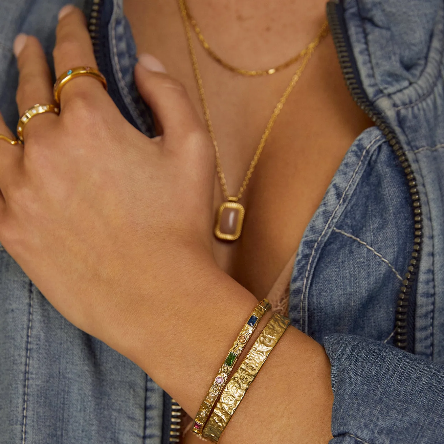 Melrose Gold Cuff Bracelet