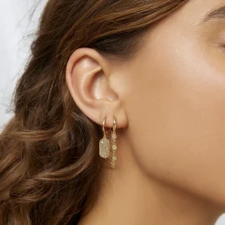 Mendoza Gold Huggie Earrings