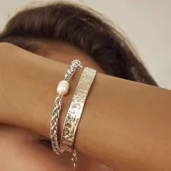 Mia Pearl and Silver Bracelet