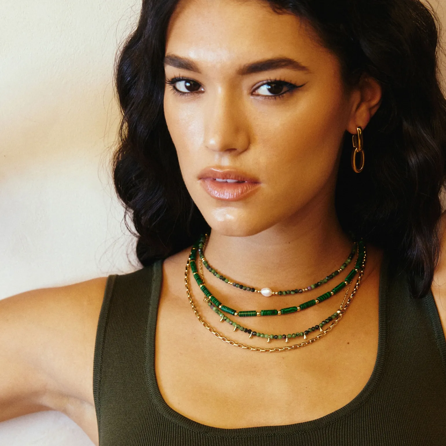 Mila Gemstone Necklace - Clinozoisite