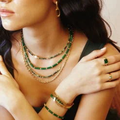Mila Gemstone Necklace - Clinozoisite