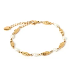 Mimi Pearl and Gold Bracelet
