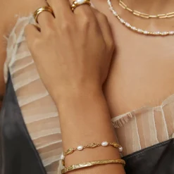 Mimi Pearl and Gold Bracelet
