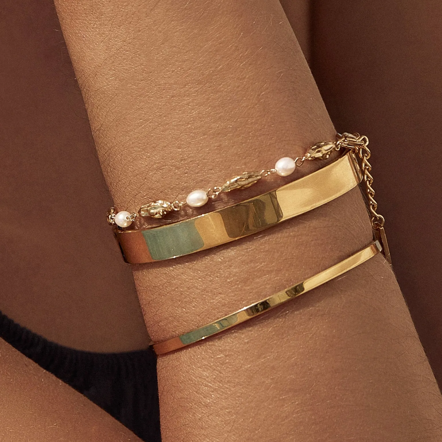 Mimi Pearl and Gold Bracelet