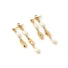Mimi Pearl and Gold Earrings