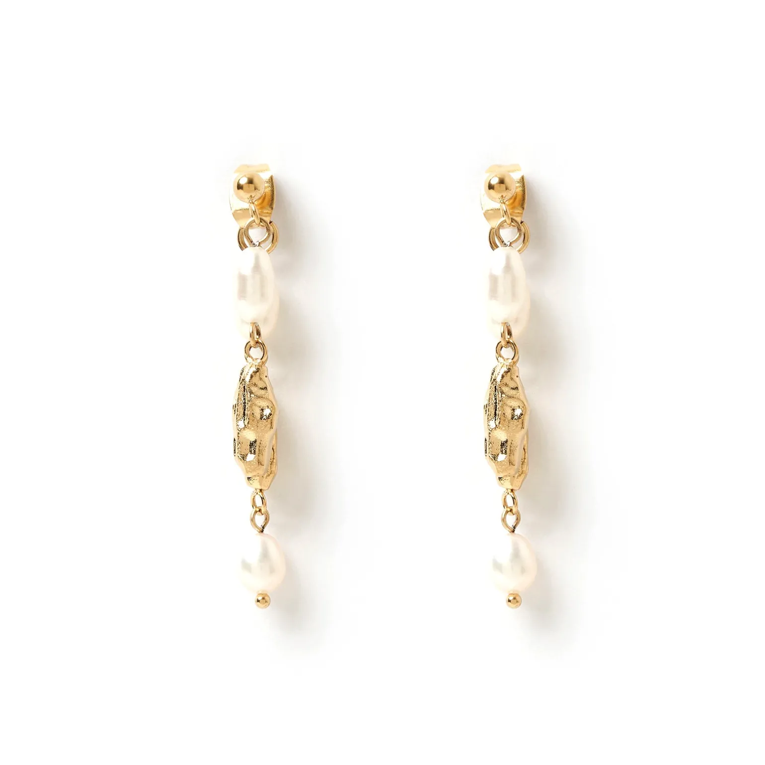 Mimi Pearl and Gold Earrings