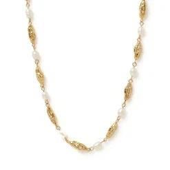 Mimi Pearl and Gold Necklace