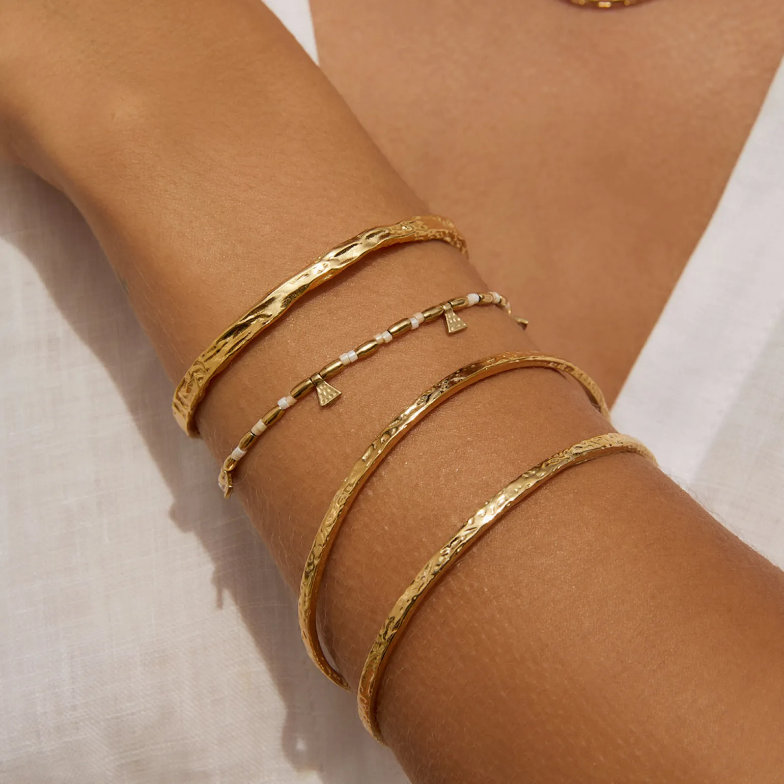 Natalia Gold Bracelet - Vanilla