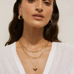 Natalia Gold Necklace - Peony