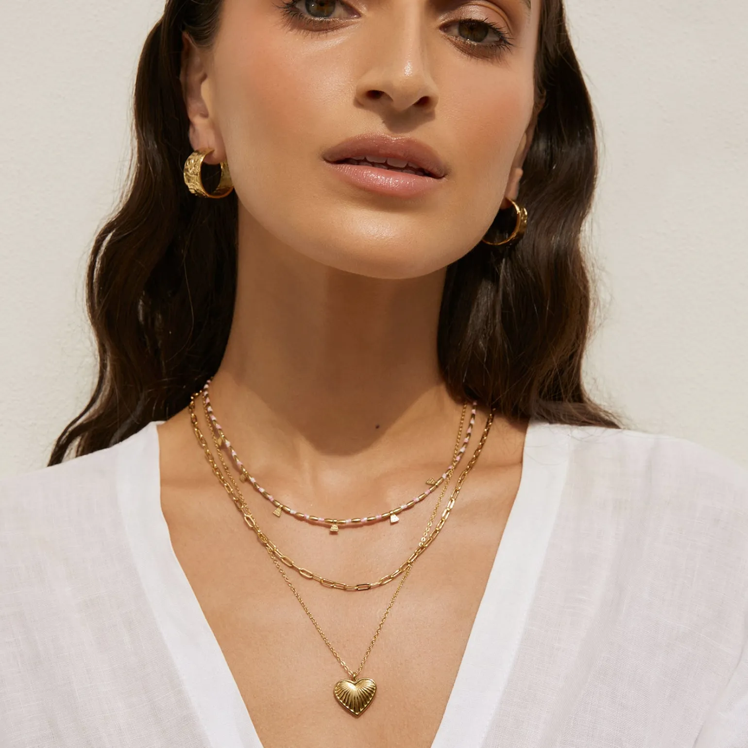 Natalia Gold Necklace - Peony