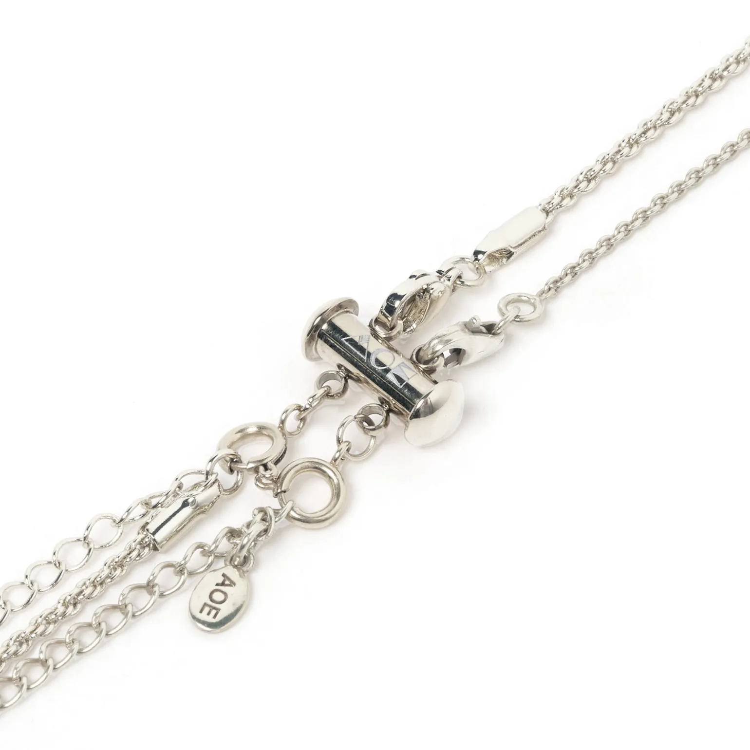 Necklace Stacking Clasp - Silver