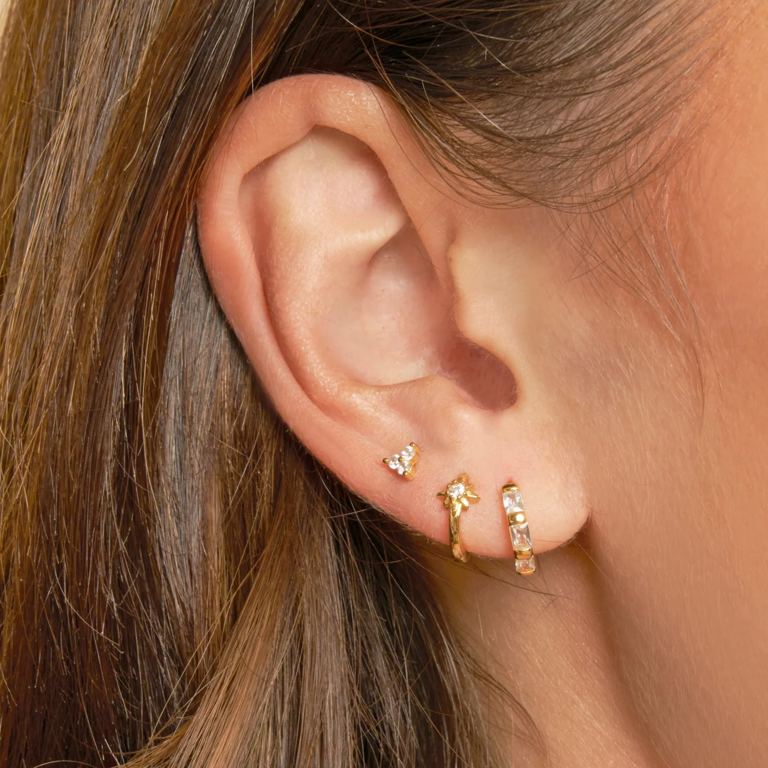 Nova Gold Huggie Earrings