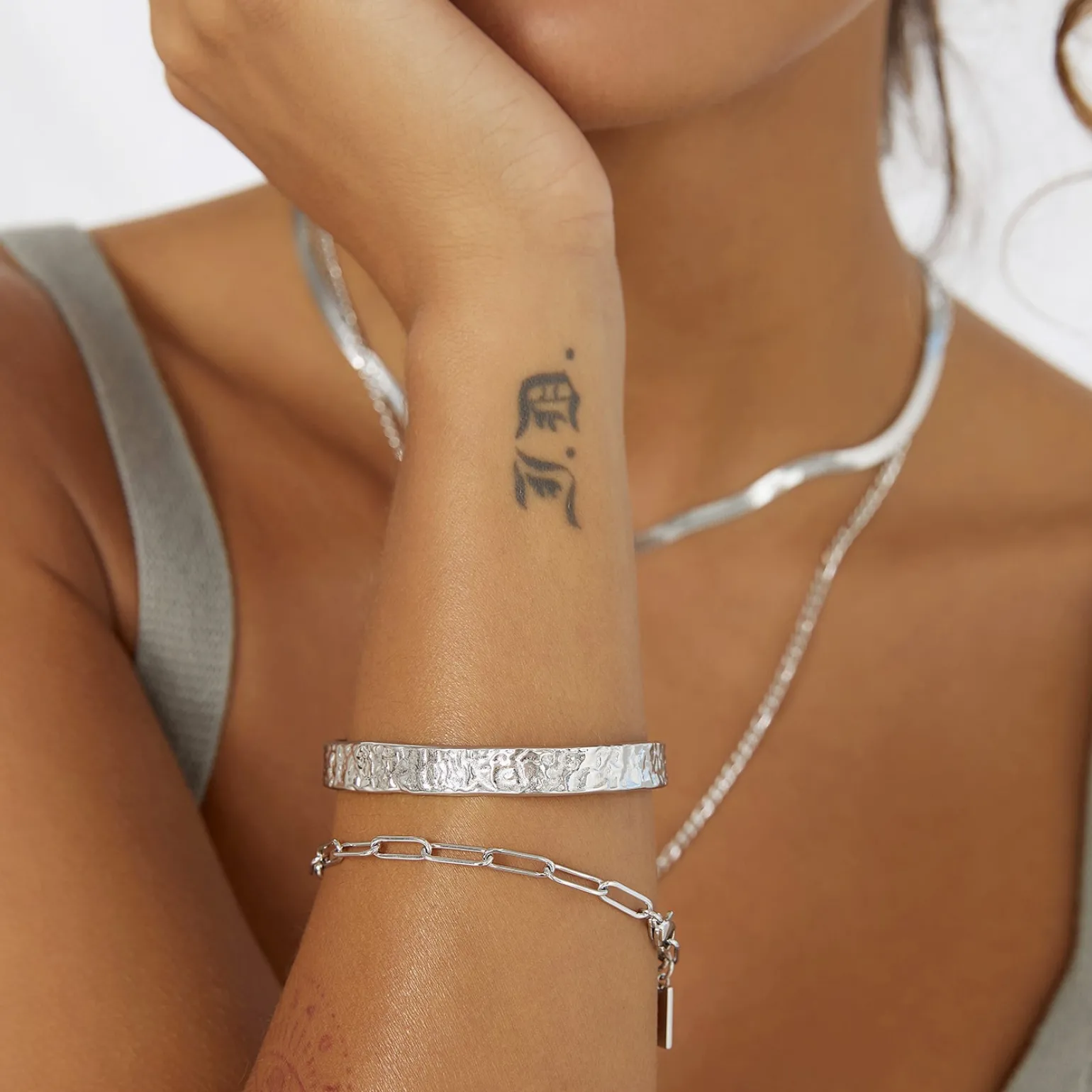 Olivia Silver Cuff Bracelet