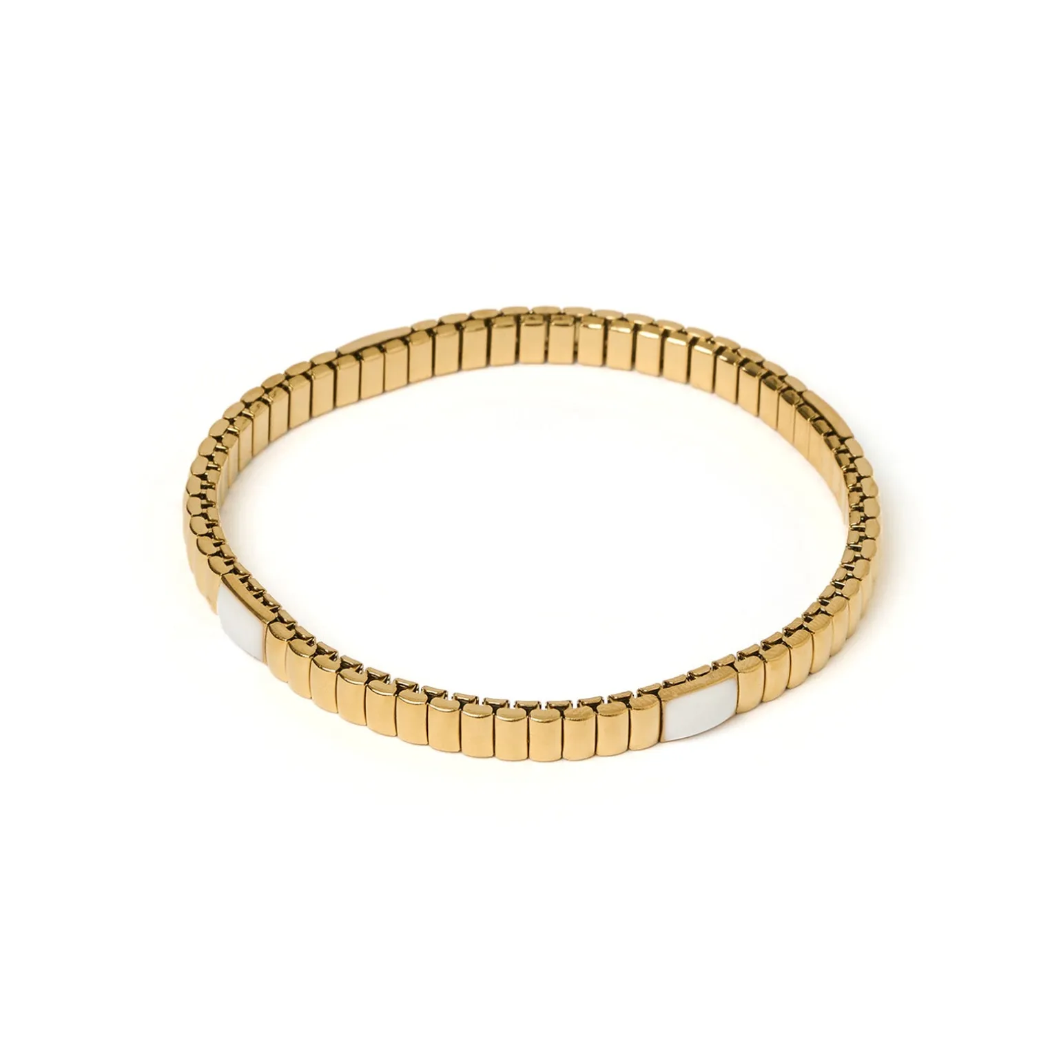 Onyx Bracelet - Two Toned White