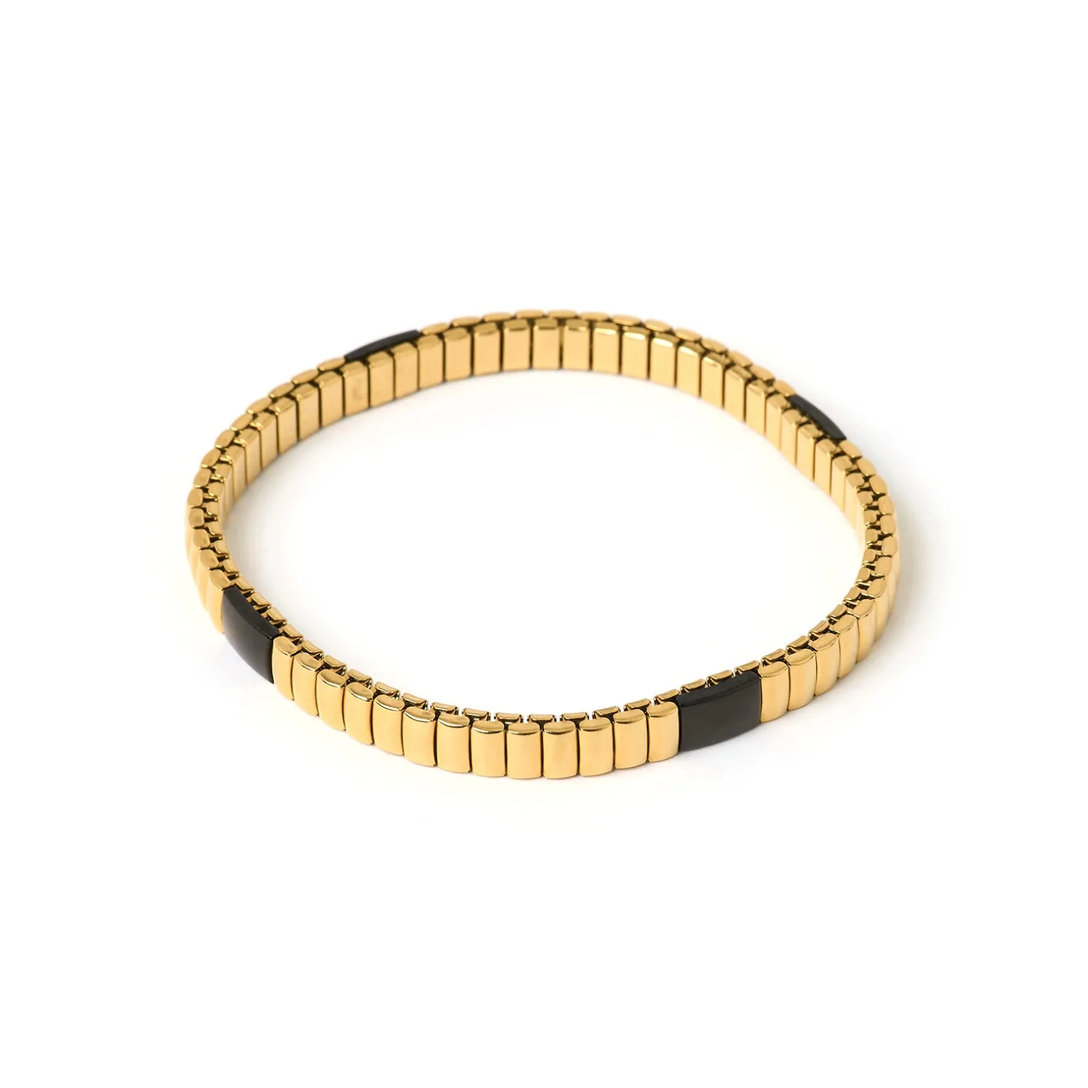 Onyx Bracelet - Two Toned Black