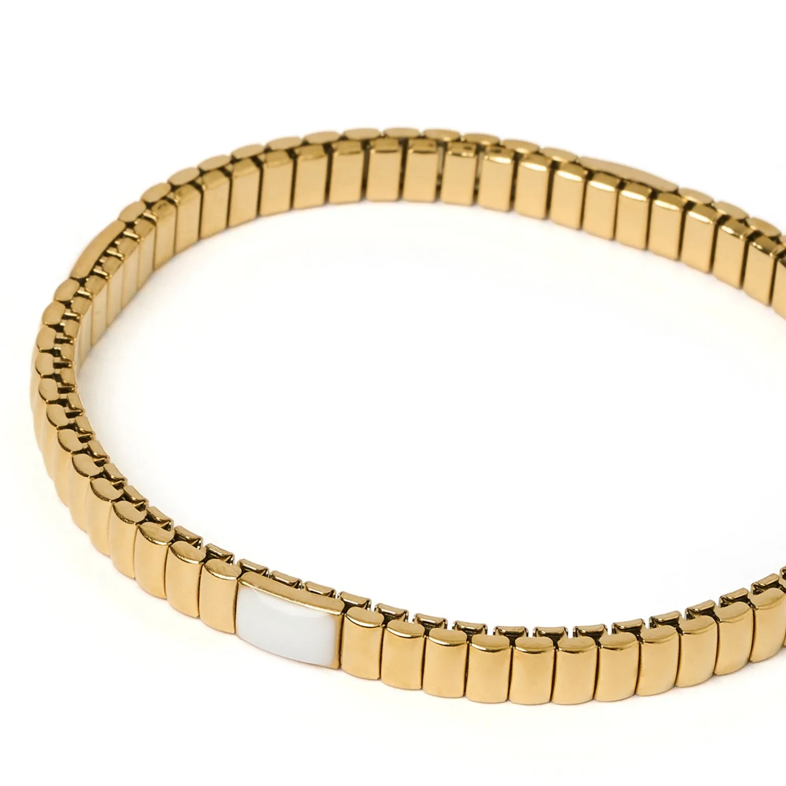 Onyx Bracelet - Two Toned White