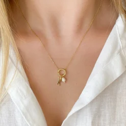 Pearl O Charm Necklace