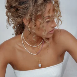 Pearl O Charm Necklace