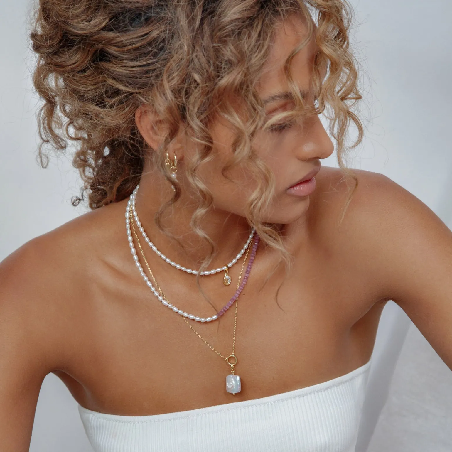 Pearl O Charm Necklace