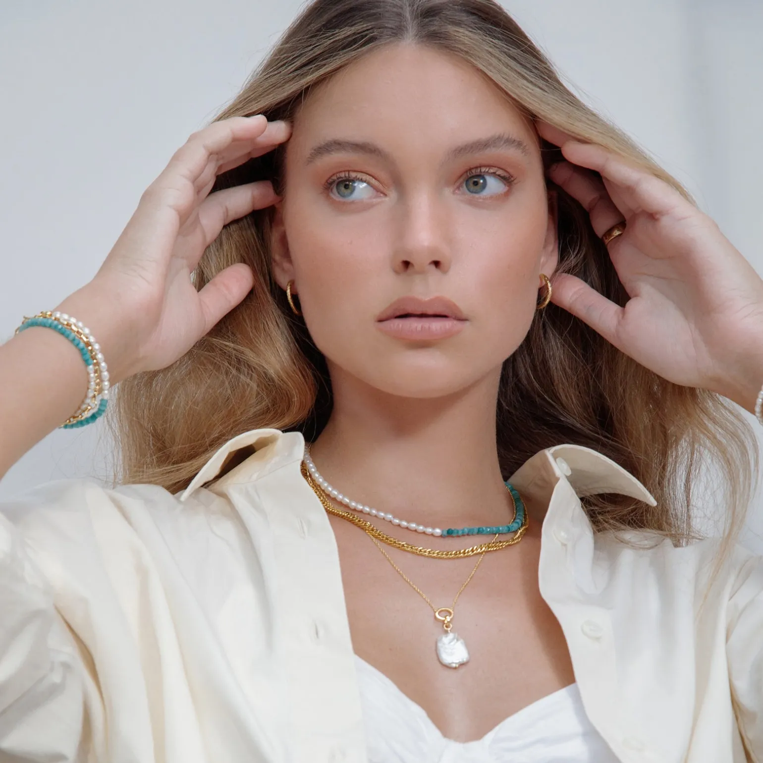 Pearl O Charm Necklace