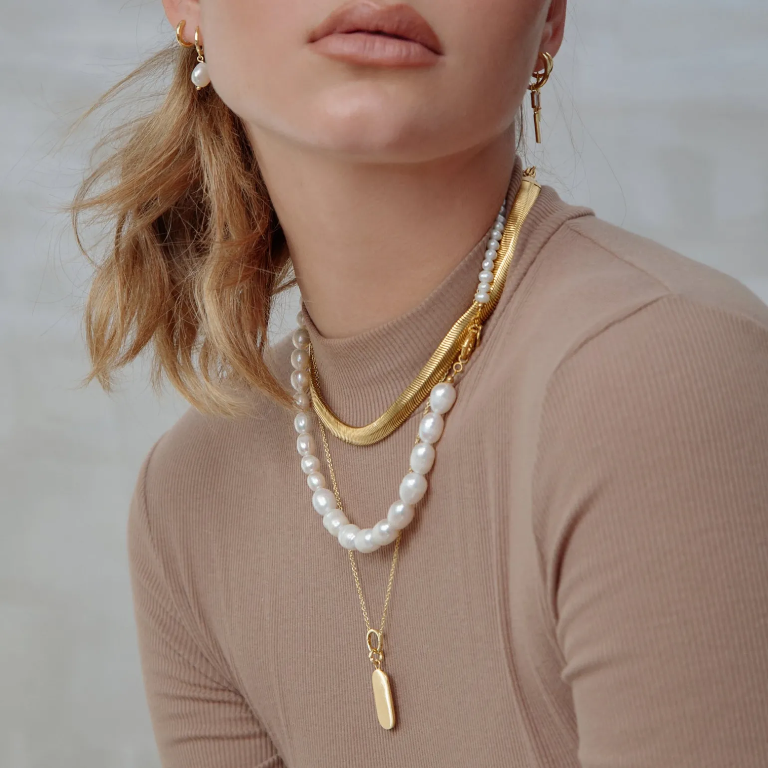 Pearl O Charm Necklace