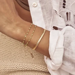 Peggy Gold and Enamel Bracelet - Mint